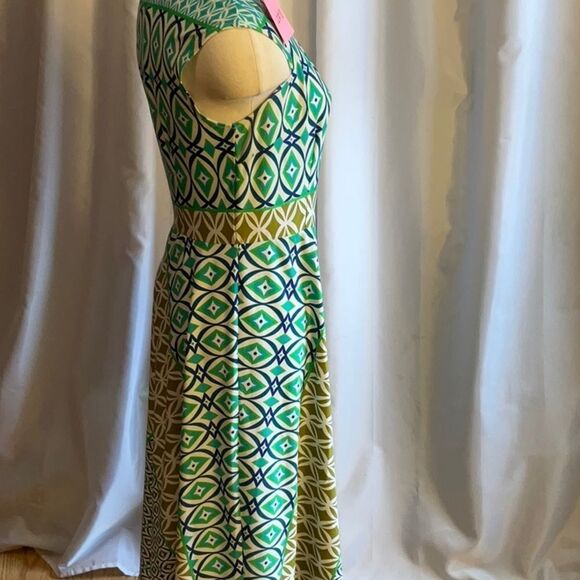 NWOT LONDON TIMES size 4 dress in geo pattern multicolored - Picture 6 of 10